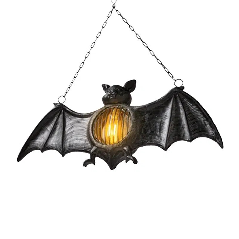 Halloween Party Bat Hanging Decor Lights Props Bat Lantern Hanging Lamp
