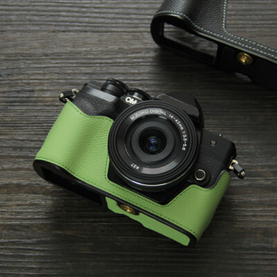 Genuine Leather Camera Half Cases Fit For Olympus EM5 Mark iii/EP7/EM10 Mark IV