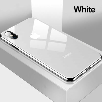 Plating Tempered Glass Phone Case For iphone XS Max XS XR X 8 7 /6 6s Plus