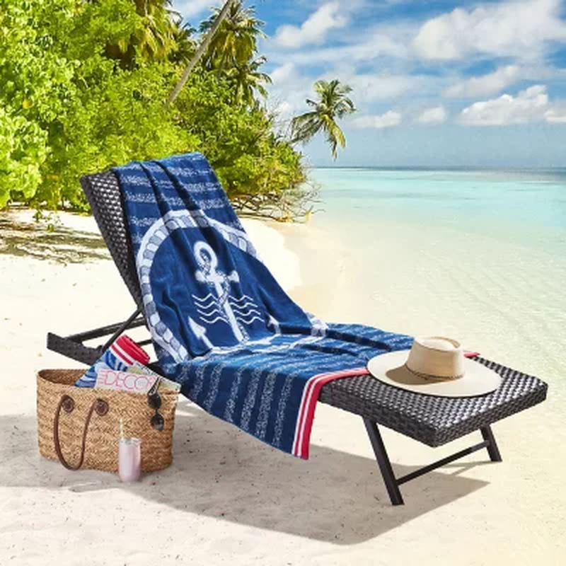 Set of 2 Oversized Beach Towels, 40" X 72" (Assorted Designs)