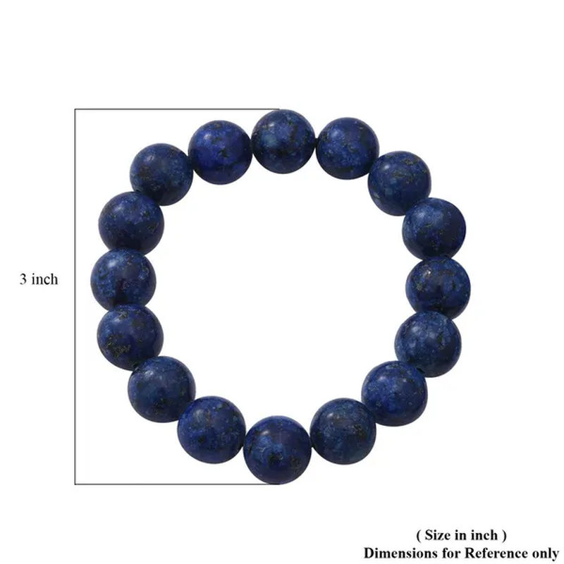 Shop LC Lapis Lazuli Stretch Beaded Bracelet for Women Ct. 150