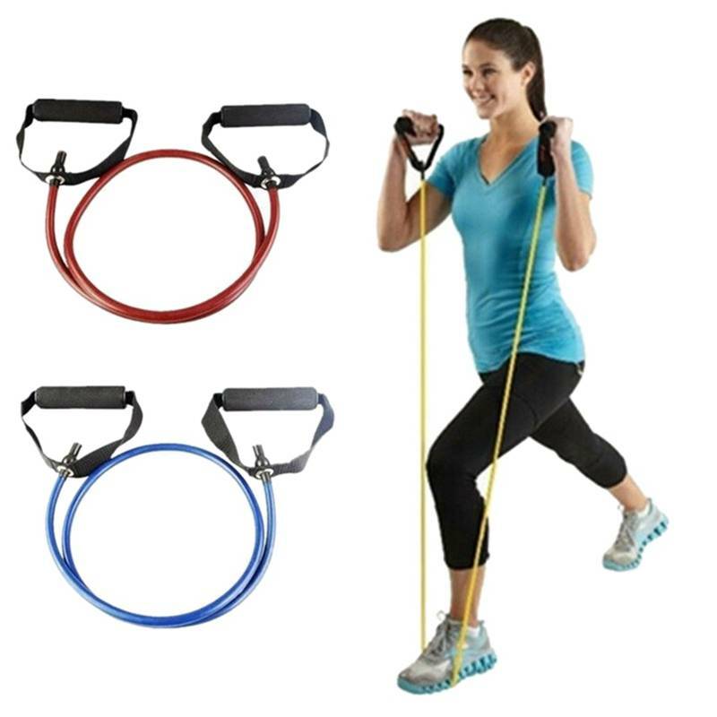 Fitness Latex Elastic Resistance Pilates Equipment Band Yoga Gym Rope Pull Tube