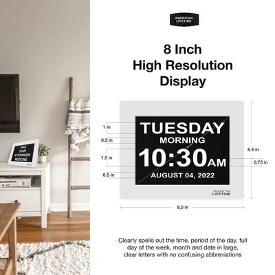 Fetime new 2023&lsquo; Dementia Clock Large Digital Clock For Seniors Digital Clock L