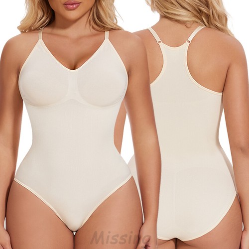 Women Bodysuit Tummy Control Full Body Shaper Slimming Shapewear Raceback Top