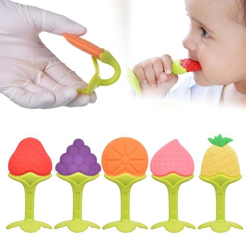 Soft Teeth Stick Teether Chew Toy For Baby Kids Silicone Food Feeder US