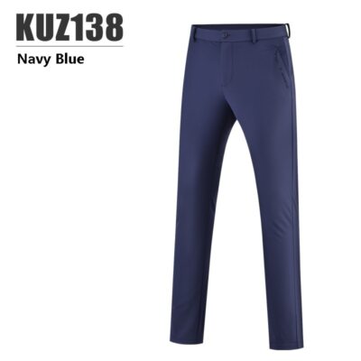 PGM Men Fit Golf Pants Male Thicken Warm Long Pants Men Elastic Straight Trouser