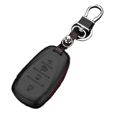 Remote Cover 4 Button Fob Bag Leather Car Key Case For Chevrolet Bolt Trax Black