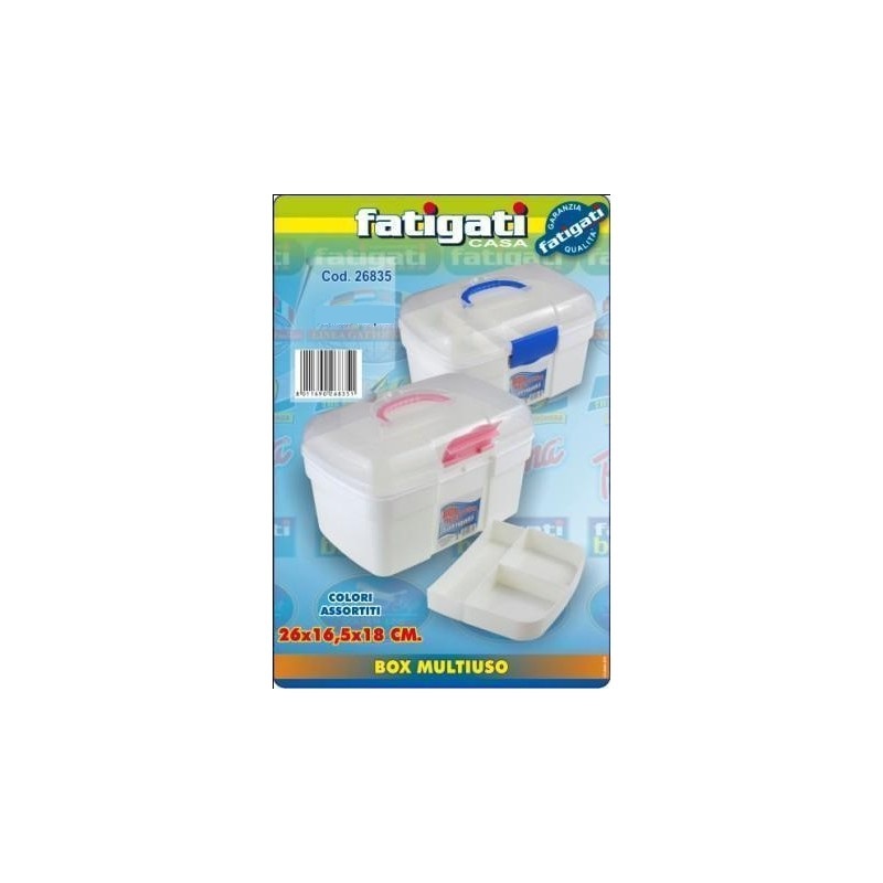 Box Multiuso Attrezzi Minuterie Accessori Sartoria Contenitore 26x16,5x18cm dfh