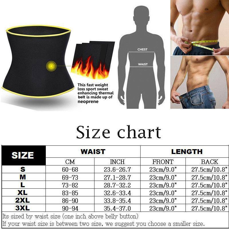 Men Seamless Thermo Tummy Control Belt Body Shaper Girdle Slimming Waist Trainer