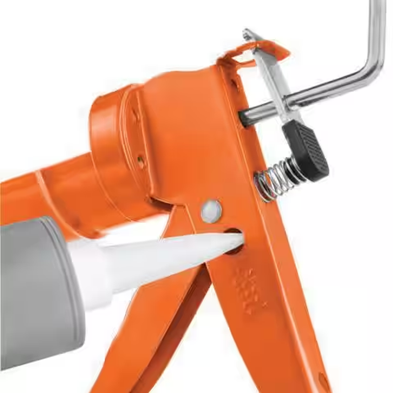 Dripless Smooth Rod Acrylic and Silicone Caulk Gun 10 oz Built-in Spout Cutter