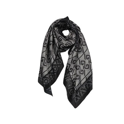 

Платок женский GAELLE Paris GBADP3882 Черный Серый с принтом Tribal I2022