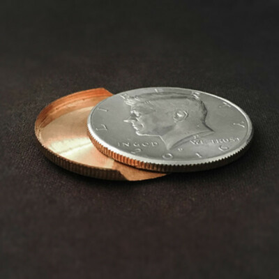 Slippery Expanded Shell (Half Dollar) Coin Magic Accessories Gimmick Magic Trick