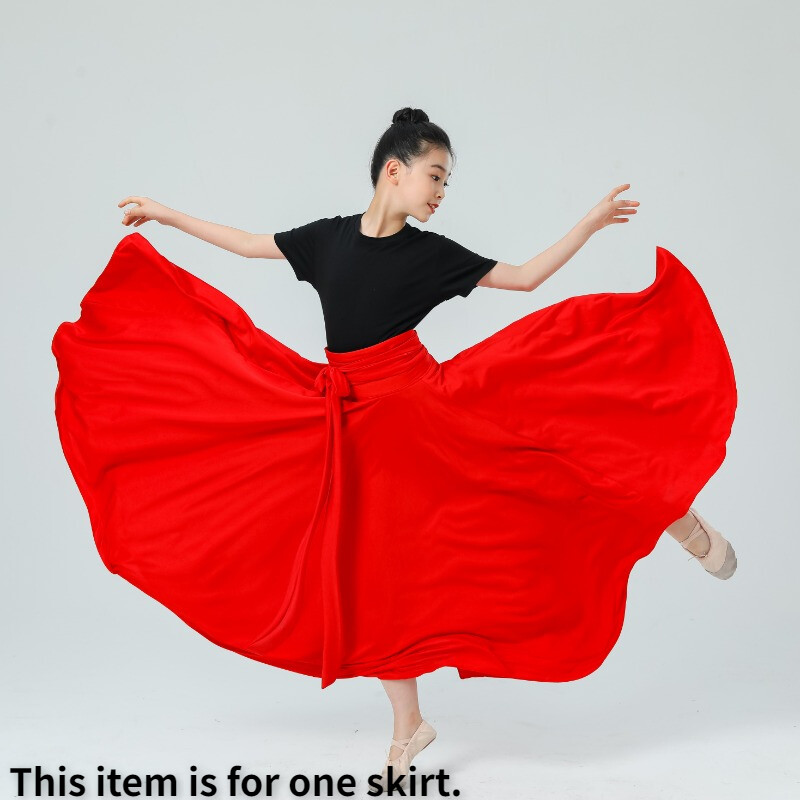 girls-long-swing-skirt-for-spanish-flamenco-dance-mexico-performance-costume