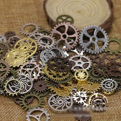 20pcs Bronze Watch Parts Steampunk Cyberpunnk Cogs Gears Jewelry Craft DIY RW005