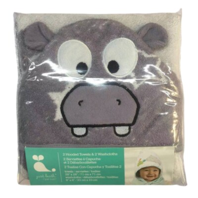 30 inch Cotton Hooded Beach Towel for Kids Toddlers Bath Pool Swim Poncho Cover