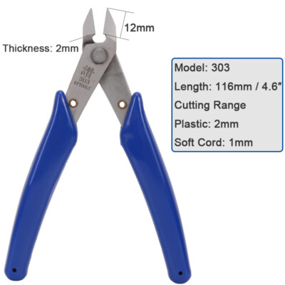 Flush Cutter Micro Wire Cutters Stainless Steel Side Cutting Pliers Snipper Tool
