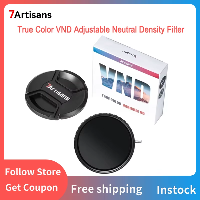 7artisans True Color VND Adjustable Neutral Density Filter 2-5/6-9 Levels 67mm/7