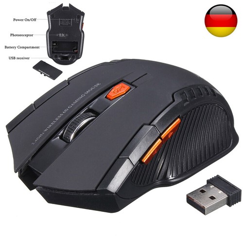 PC Maus Kabellos USB Wireless Mouse Computer Notebook Laptop Funk 2.4Ghz DE