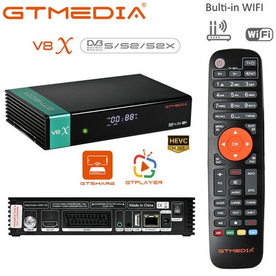 HD FTA Sat Receiver Satellite Dish Decoder DVB-S/S2/S2X H.265 HEVC DVR + Youtube