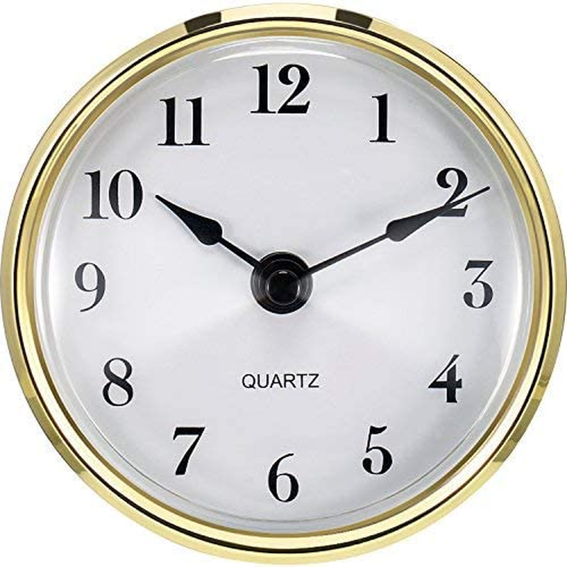 3-1/8 Inch (80 Mm) Quartz Clock Fit-Up/Insert with Arabic Numeral