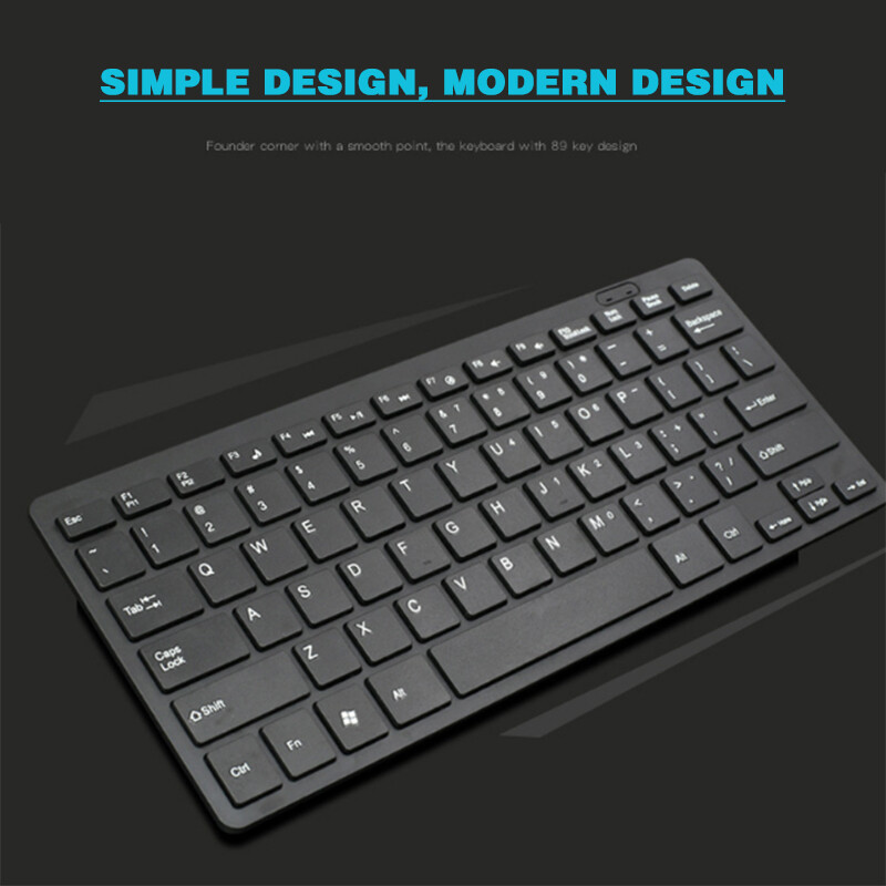 Black USB Wired Keyboard Mini Ultra-thin Silent Keypad for Desktop PC Laptop -t