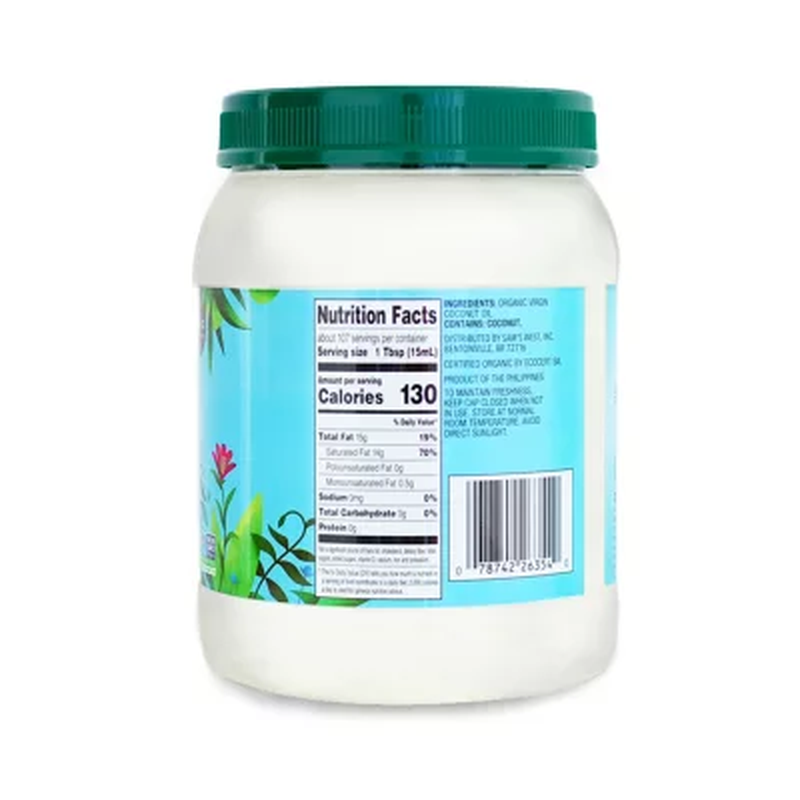 2 PACK Member'S Mark Organic Virgin Coconut Oil (56 Oz.) FREE SHIPPING