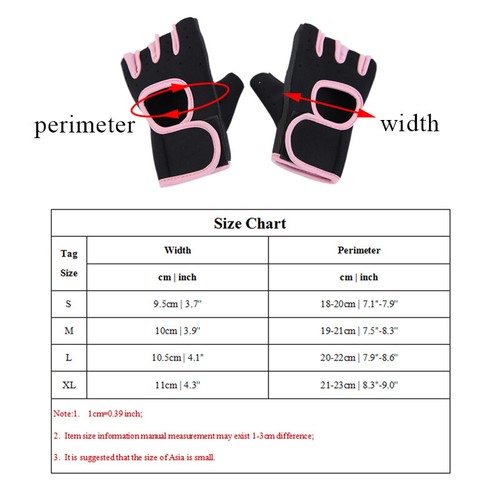 Women Men Half Finger Work Out Gym Gloves Sport Weight Lifting Exercise Fitness"