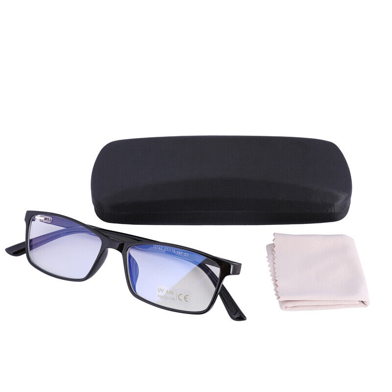 Blue Light Blocking Computer Glasses UV400 Anti Eyestrain Radiation Black