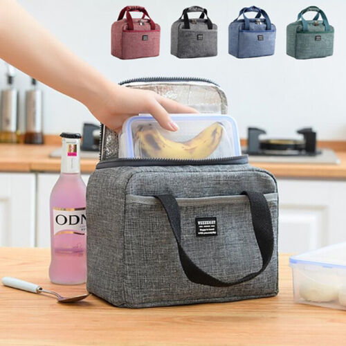 Mittagessen Tasche Lunchbox Beutel Thermo Lunchpaket Picknick Lagerbehälter NEU