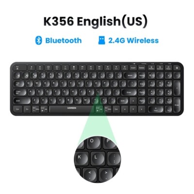 UGREEN Keyboard Wireless Bluetooth 5.0 & 2.4GHz Keycaps For Laptop MacBook iPad