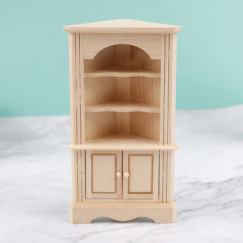 1:12 Scale Dollhouse Miniature Wood Cabinet Bookshelf Doll Furniture Cupbo*KW