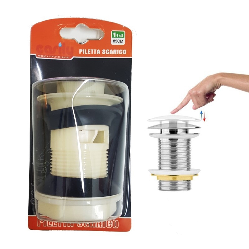 Tappo Piletta Scarico In Plastica Clip Per Lavabo Bidet Vasca Lavandino dfh