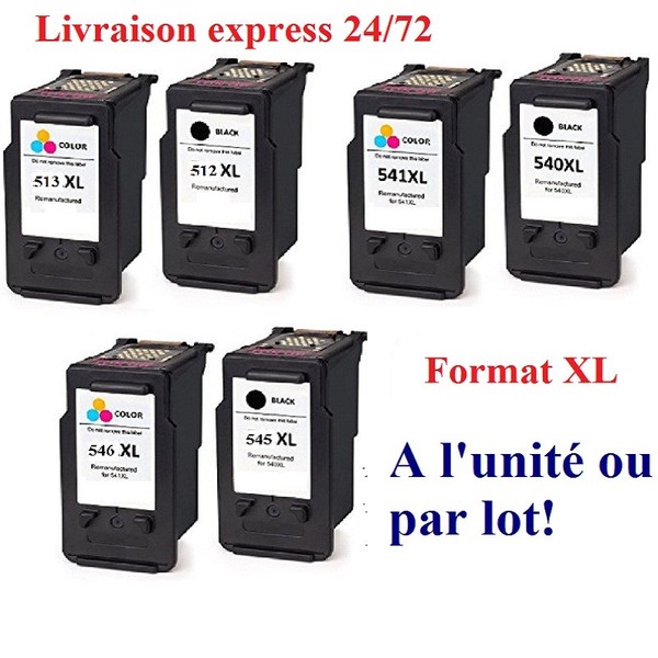 Cartouches d'encre compat Canon PG40 PG512 PG540 PG545 CL41 CL512 CL541 CL546 XL