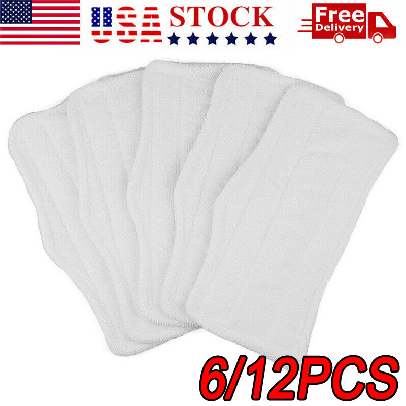 6/12 PCS Microfiber Replacement Pads For Shark Steam Mop S32
