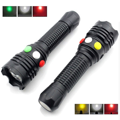 4-in-1 Multicolor LED Railway Signal 4-color Light Flashlight Portable Hand Lamp