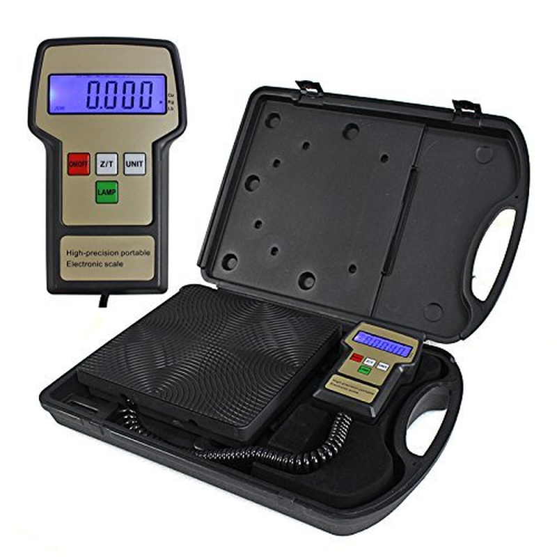 Electronic Digital Refrigerant Charging Weight Scale for HVAC A/C 220 Lbs with C