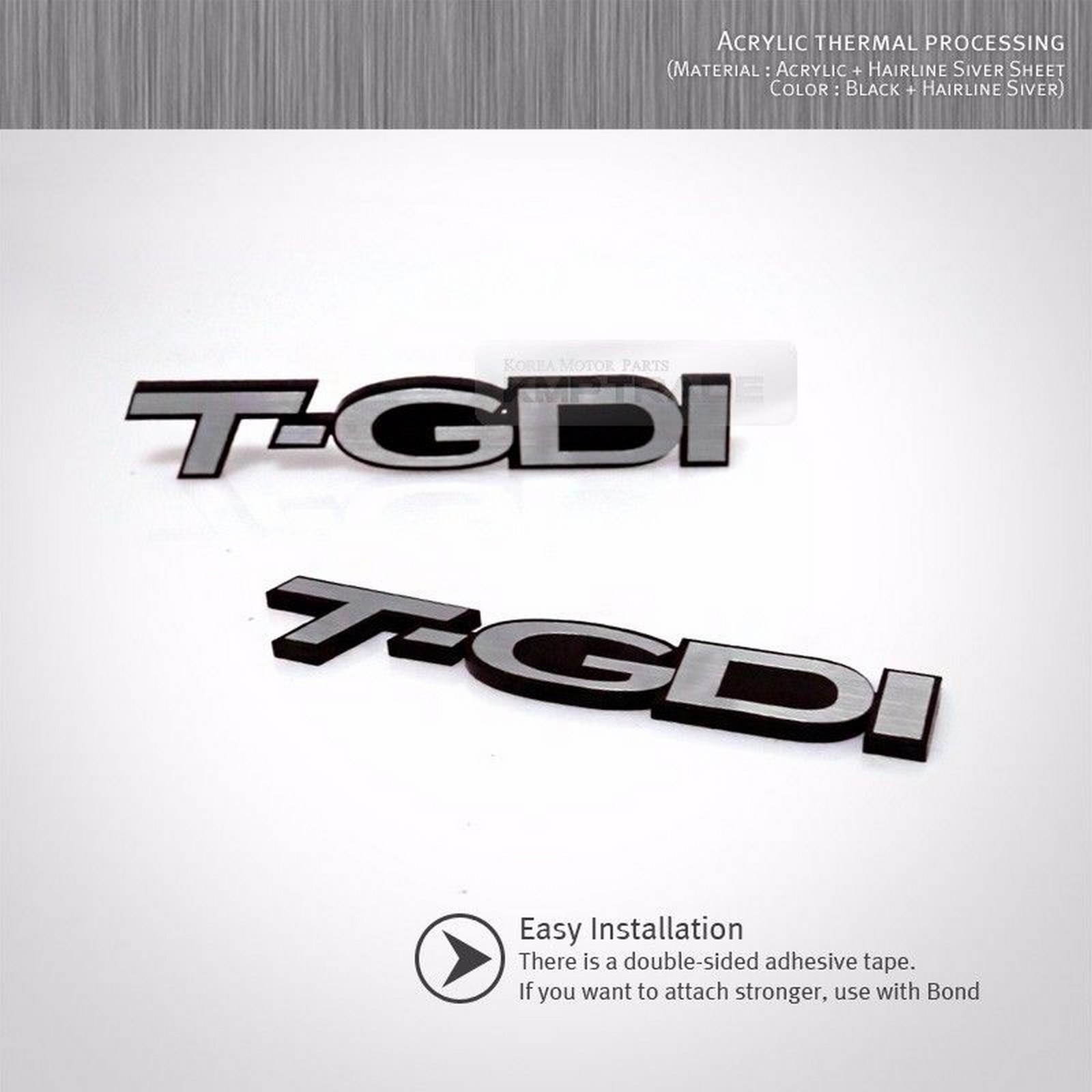 Side Front Trunk Mini Emblem Point GEMBALLA Logo Badge Black 2P for All Vehicle