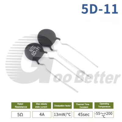 NTC/PTC Power Thermistor Inrush Current Limiter 3/5/8/10/16/20/47D-5/13/15/20/25