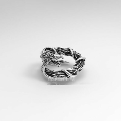 YuYu Hakusho Hiei Black Dragon Fleeting Shadow 925 Silver Rings Handmade Gift