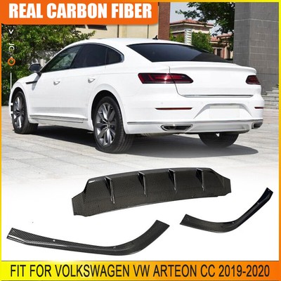 Fit For 2019-2020 Volkswagen VW Arteon CC Carbon Fiber Rear Bumper Diffuser Lip