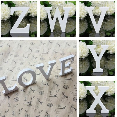White Personalised Art Words Wall Hung Wooden Words Letters Plaques Home Decor
