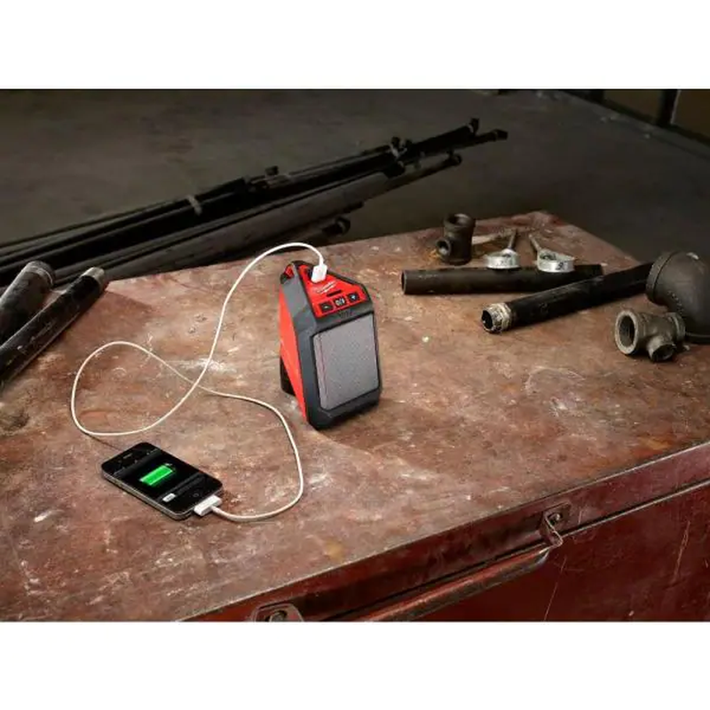 Milwaukee 12-V Lithium-Ion Cordless Bluetooth Wireless Jobsite Speaker Tool-Only