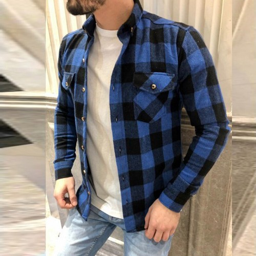 トップス Heavy Weight Check Shirt Jacket Shirts | Heavyweight Textured Check Overshirt | boohooMAN