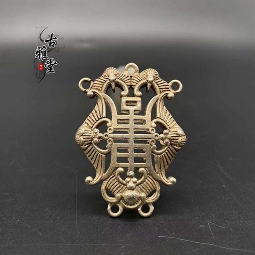 2.76/" Collection Chinese silver gilt inlay gem Handmade snuff bottle