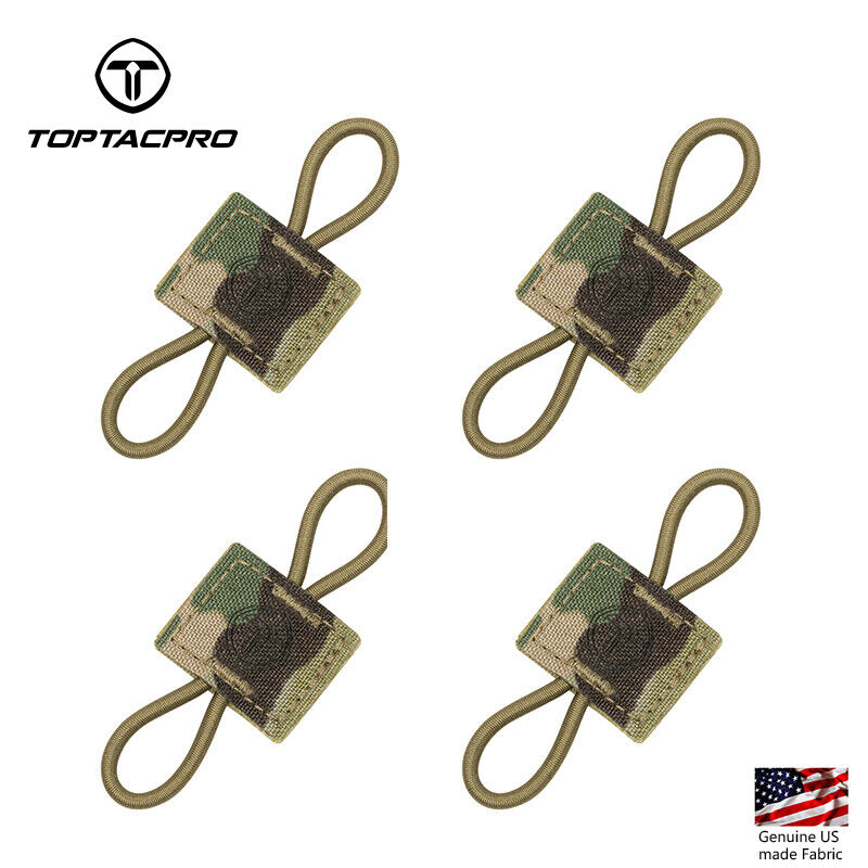 TOPTACPRO Tactical MOLLE Elastic Holder 2PCS Binding Retainer for Antenna Stick