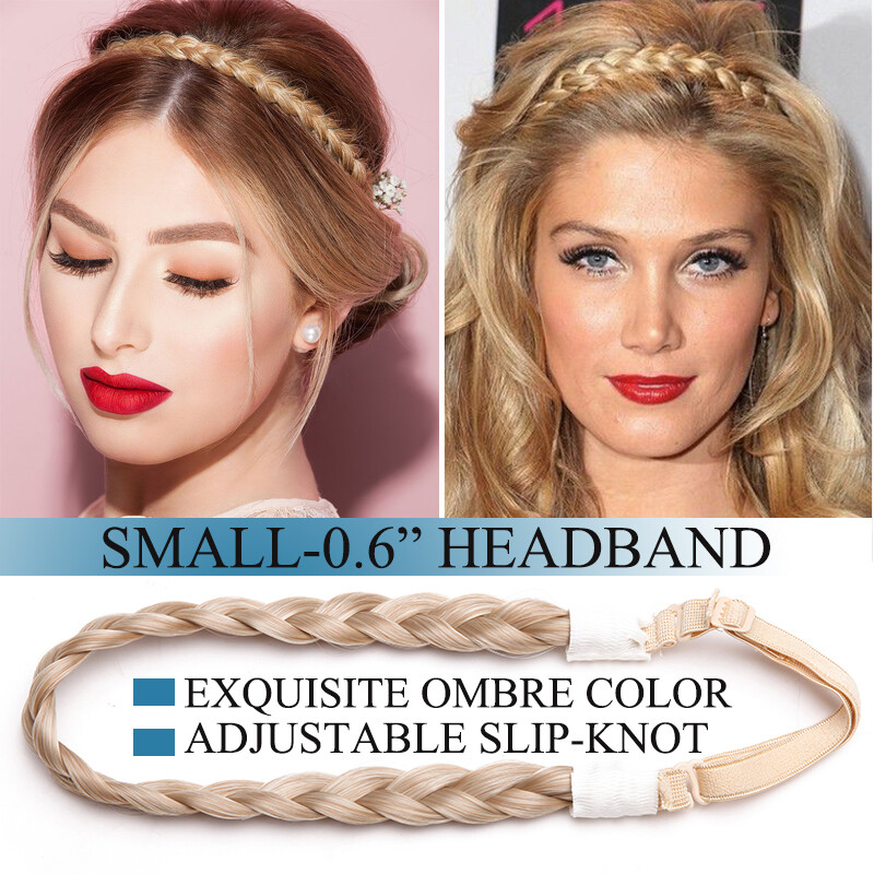 Thick Braided Headband Hair Band Plaited Chunky Braid Band Real Natural as Human