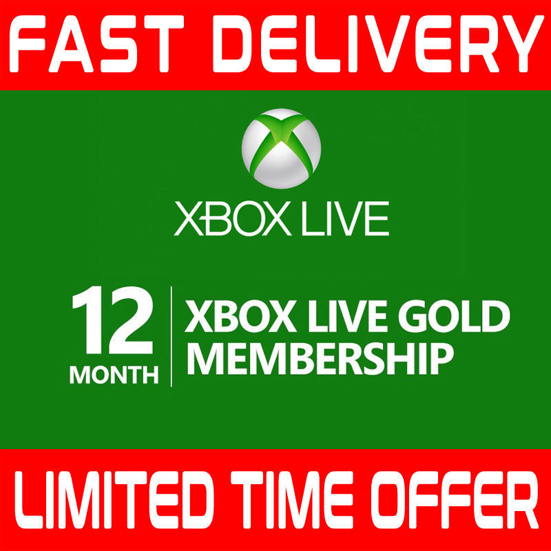 Microsoft - Xbox Live 12 Month Gold Membership Instant Delivery