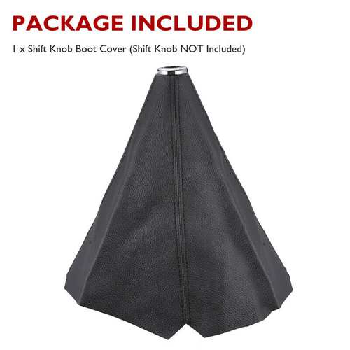 Stick Shift Universal Black Leather Car Knob Cover Boot Gaiter New