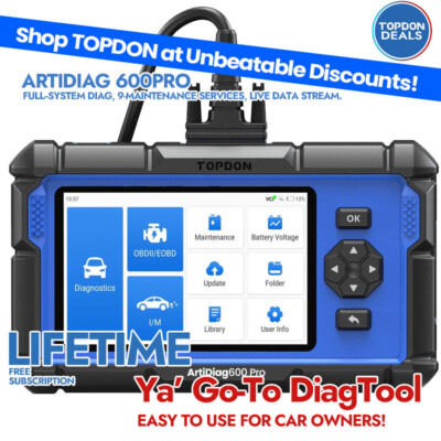 2025 TOPDON AD600 PRO FULL System Auto Diagnostic TOPSCAN PRO Car Key Programmer