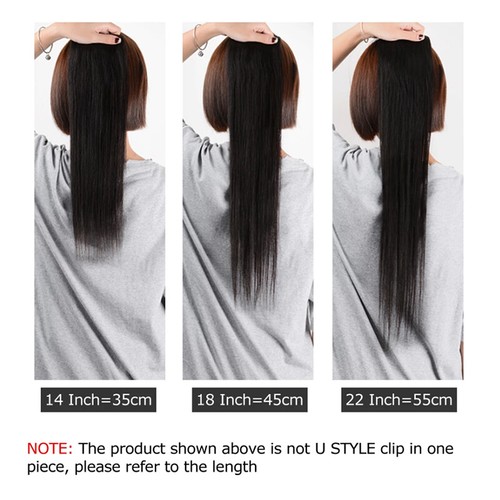 Thick 100% Real Remy Human Hair Extensions Clip In One Piece Half Head 8''-24''